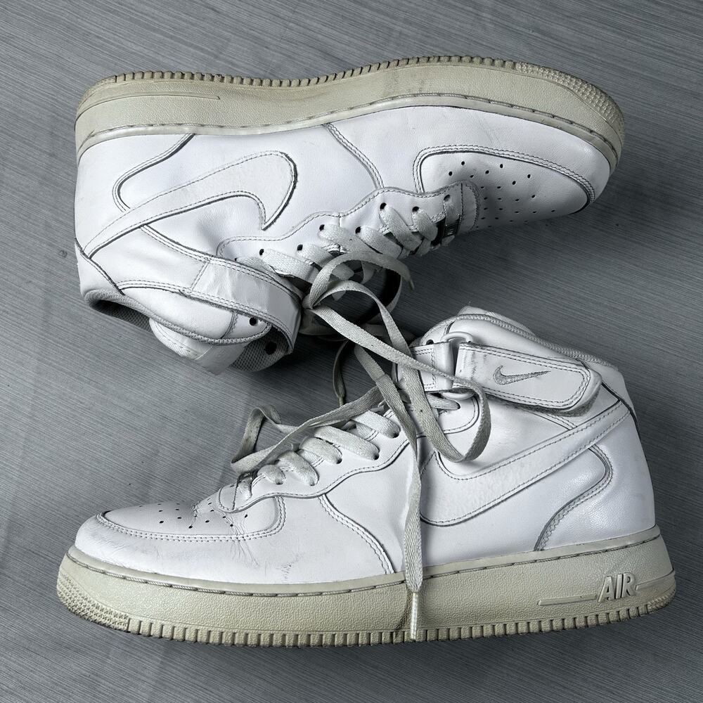 Nike Air Force 1 Mid '07 Men's Size 13 White Basketball Sneakers 315123-117